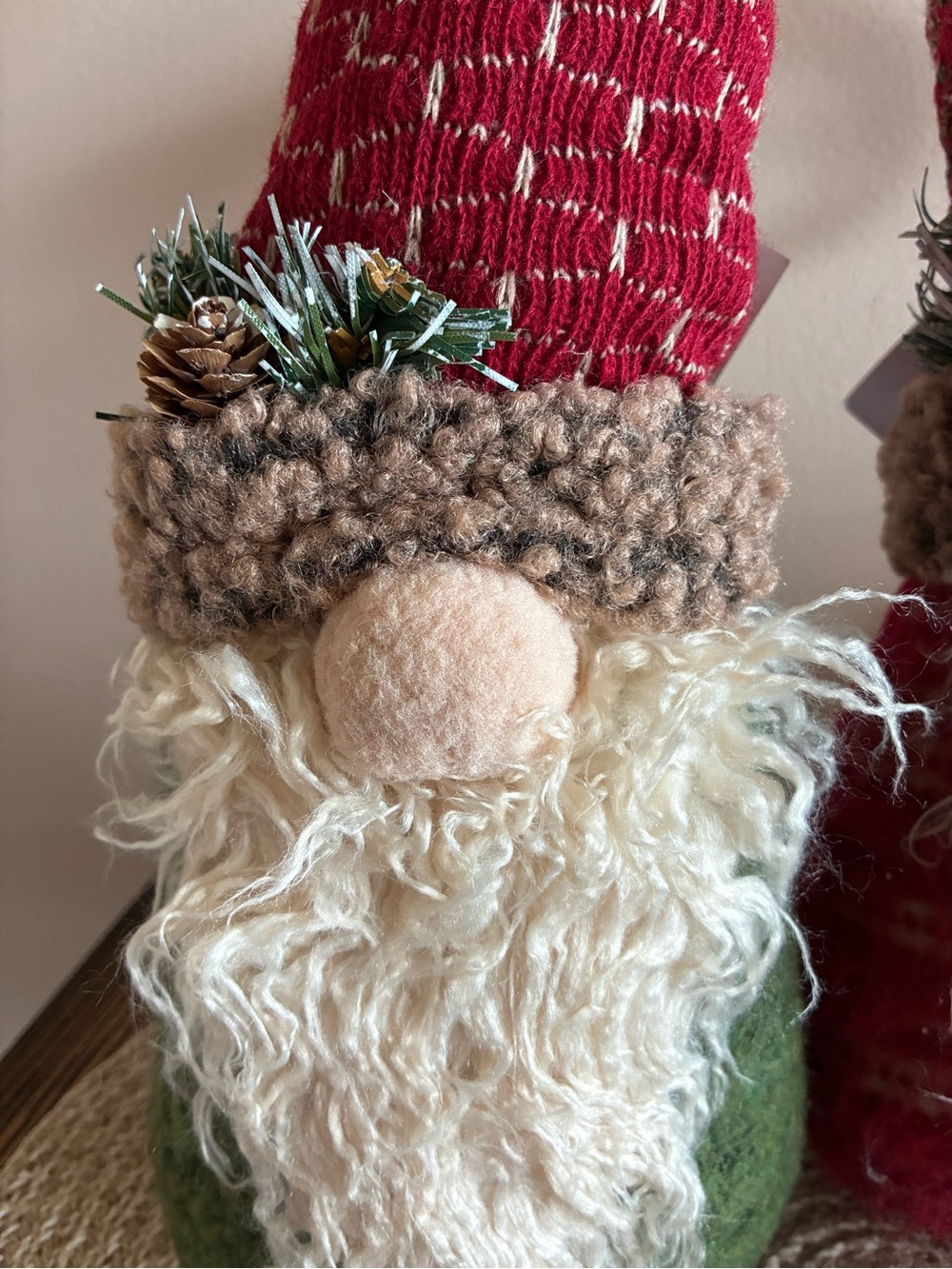 Hobby Lobby Knit-Top Holiday Gnome Duo in Red and Green - Picture 5 of 6